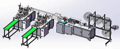 Автоматическая линия по производству одноразовых медицинских масок DFL-120